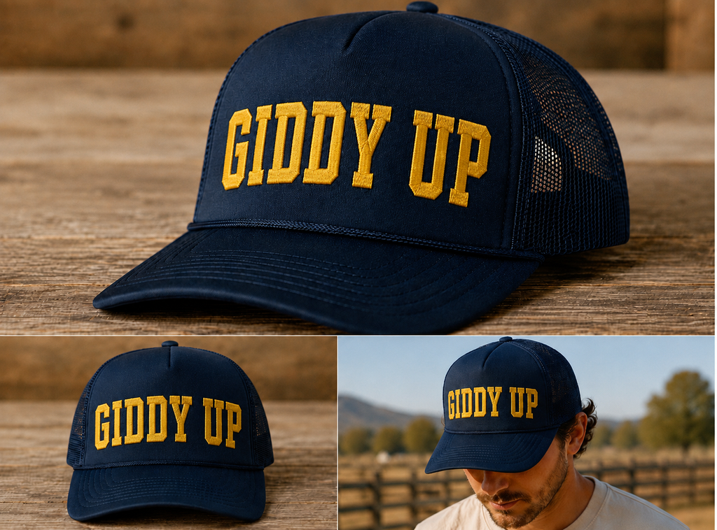 "Giddy Up" Foam Trucker - Navy