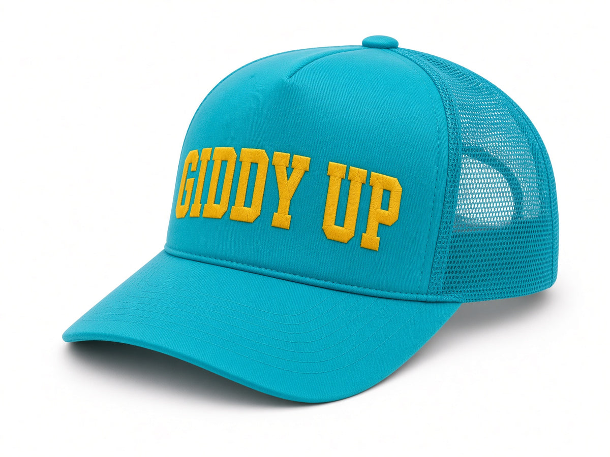 "Giddy Up" Foam Trucker - Turquoise